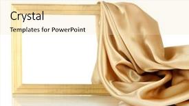  Presentation with silk - PPT layouts featuring painting background - empty frame with silk isolated background and a lemonade colored foreground