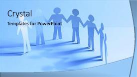  Presentation with partnership - Beautiful presentation theme featuring painting company - paper team linked together partnership backdrop and a  colored foreground