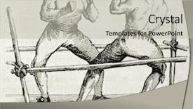 Presentation with boxing - Colorful PPT layouts enhanced with man cartoon - boxing in 1790 by unidentified backdrop and a soft green colored foreground