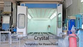  Presentation with body - Amazing theme having painting in a body shop backdrop and a  colored foreground