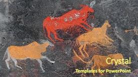  Presentation with rock painting - Amazing presentation having painting of antelopes south africa backdrop and a tawny brown colored foreground
