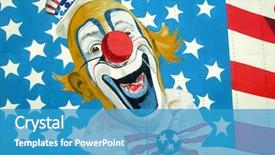  Presentation with stars stripes - Theme enhanced with painting of uncle sam background and a  colored foreground