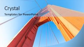  Presentation with gold jewellary - Beautiful PPT theme featuring painting road - detail of gold gate bridge backdrop and a  colored foreground