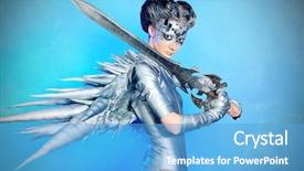  Presentation with futuristic - Audience pleasing slide deck consisting of painting robot - shot of a futuristic young backdrop and a teal colored foreground