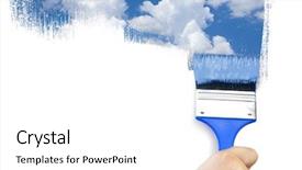  Presentation with text pelvic pain diagnosis medical - Theme featuring painting sky isolated on white background and a white colored foreground