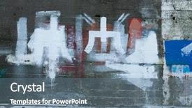  Presentation with tests - Slides with painting tests on a concrete background and a  colored foreground