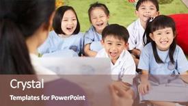  Presentation with teacher and students - Amazing theme having painting to students in chinese backdrop and a  colored foreground