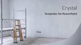  Presentation with renovation - Presentation design consisting of painting-walls-in-room background and a light gray colored foreground