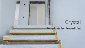  Presentation with home renovation - Presentation consisting of painting-walls-in-stairwell-home background and a light blue colored foreground