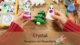  Presentation with new year - Beautiful theme featuring painting watercolors top view artwork backdrop and a  colored foreground