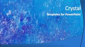  Presentation with brush - Presentation theme featuring paintings artistry - blue oil painting brush strokes background and a teal colored foreground