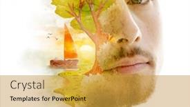  Presentation with painting - Slide deck enhanced with paintography-a-painting background and a gold colored foreground