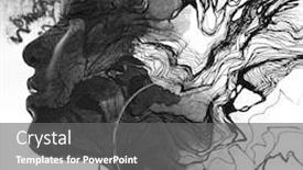  Presentation with element - Amazing PPT theme having paintography-a-portrait-combined backdrop and a gray colored foreground
