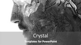  Presentation with element - Beautiful presentation design featuring paintography-a-portrait-combined backdrop and a dark gray colored foreground