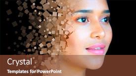  Presentation with portrait of a shy embarrassed - Beautiful slide set featuring paintography-a-portrait-combined backdrop and a tawny brown colored foreground