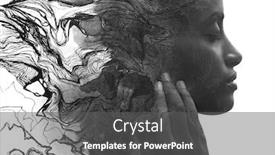  Presentation with painting - PPT layouts featuring paintography-a-portrait-combined background and a dark gray colored foreground