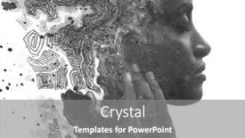  Presentation with painting - Theme consisting of paintography-a-portrait-combined background and a gray colored foreground