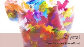  Presentation with mexican food mix colorful - Presentation design enhanced with paintography-abstract-colorful-painting-mixed background and a  colored foreground