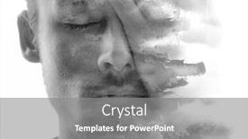  Presentation with black ink - Slide set having paintography-black-ink-wash-combined background and a gray colored foreground