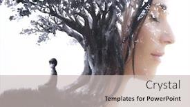  Presentation with black ink - Presentation design having multiple - paintography close up profile portrait background and a light gray colored foreground