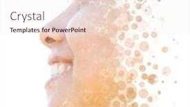  Presentation with creative - PPT layouts featuring paintography-creative-portrait-mixed background and a sky blue colored foreground