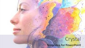  Presentation with creative - Audience pleasing slides consisting of paintography-creative-portrait-mixed backdrop and a light blue colored foreground