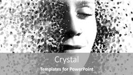  Presentation with black ink - Cool new presentation theme with paintography-double-exposure-portrait-photograph backdrop and a gray colored foreground