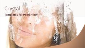  Presentation with blended - PPT theme enhanced with paintography-double-exposure-portrait-photograph background and a lemonade colored foreground