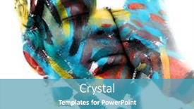  Presentation with blended - Presentation consisting of pop culture - paintography double exposure portrait photography background and a teal colored foreground