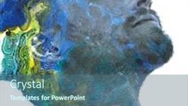  Presentation with watercolor - Beautiful theme featuring paintography-double-exposure-portrait backdrop and a ocean colored foreground