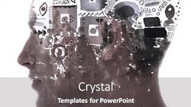  Presentation with geometry - Theme having paintography-double-exposure-portrait background and a dark gray colored foreground