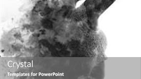  Presentation with black ink - Audience pleasing slides consisting of paintography-double-exposure-profile-portrait backdrop and a gray colored foreground