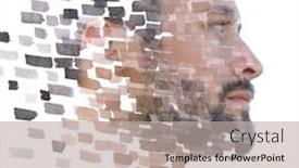  Presentation with boxes - Slide deck with paintography-double-exposure background and a light gray colored foreground