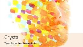  Presentation with brush - Presentation with paintography-expressive-brush-strokes background and a yellow colored foreground