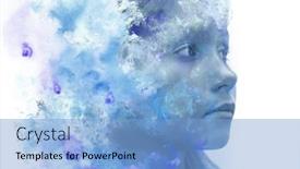  Presentation with painting - Slide deck consisting of paintography-portrait-combined background and a light blue colored foreground