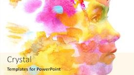  Presentation with painting - Theme enhanced with paintography-portrait-combined background and a yellow colored foreground