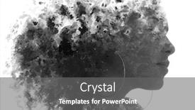  Presentation with woman in agriculture - Colorful presentation enhanced with paintography-portrait-of-a-young backdrop and a gray colored foreground