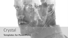  Presentation with ink - PPT layouts consisting of paintography-portrait-of-an-attractive background and a light gray colored foreground