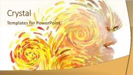  Presentation with artwork - Amazing slides having paintography portrait photography combined backdrop and a cream colored foreground