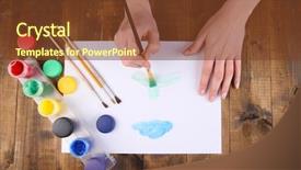  Presentation with brush - Audience pleasing slide deck consisting of confident businessman against jamaican flag backdrop and a mint green colored foreground