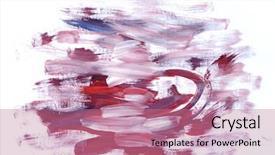  Presentation with water color - Theme with paints on a rough gray background and a coral colored foreground