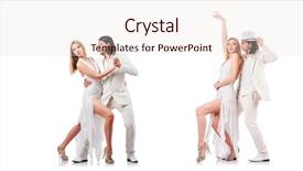  Presentation with concert band dancing - Audience pleasing presentation theme consisting of pair dancing dances isolated backdrop and a lemonade colored foreground