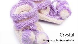  Presentation with pair - Slide set with pair-of-baby-bootees-isolated background and a white colored foreground