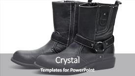  Presentation with black men - Beautiful presentation theme featuring motard - pair of black leather boots backdrop and a dark gray colored foreground