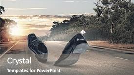  Presentation with black road - Amazing slide deck having white cup of black tea with sandwiches or toasts with strawberry currant and apricot jelly or jam on white wooden table top view flat lay breakfast concept with copy space backdrop and a lemonade colored foreground.