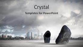  Presentation with black road - Cool new theme with pair of black shoes walking backdrop and a light gray colored foreground