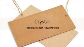  Presentation with labels - Presentation theme consisting of pair of blank paper labels on a white background background and a coral colored foreground