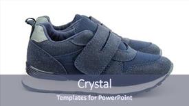  Presentation with sport blue - PPT theme featuring pair of blue child suede background and a ocean colored foreground