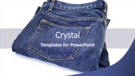  Presentation with jeans - Colorful presentation theme enhanced with pair of blue jeans backdrop and a ocean colored foreground