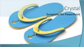  Presentation with foam - PPT theme having pair-of-blue-yellow-disposable background and a light blue colored foreground